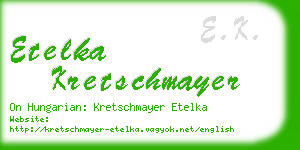 etelka kretschmayer business card